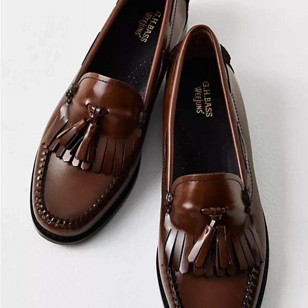 G.H. Bass & Co. Women’s Esther Kiltie Tassel Weejuns Loafers in Cognac